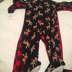 NWT Christmas footie pajamas 2T